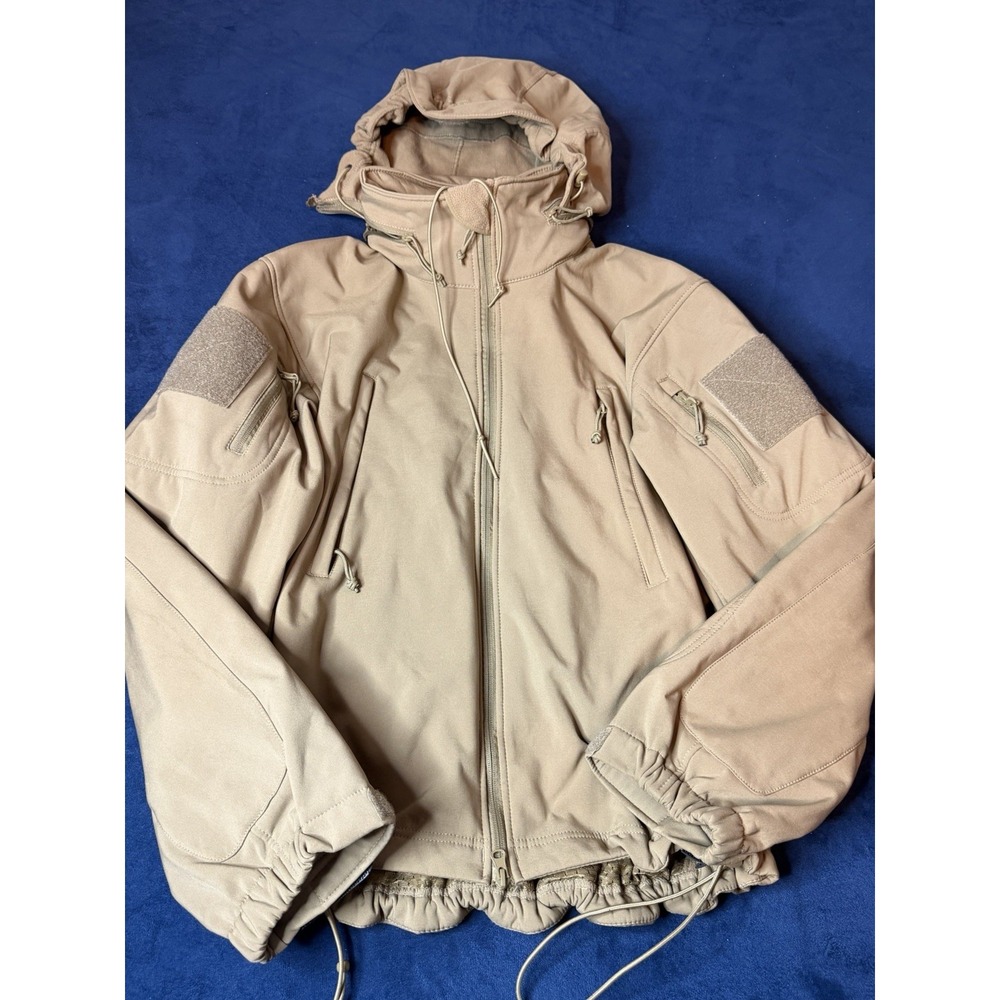 Rothco Special Ops Tactical Soft Shell Jacket Mens Large Khaki Beige Military